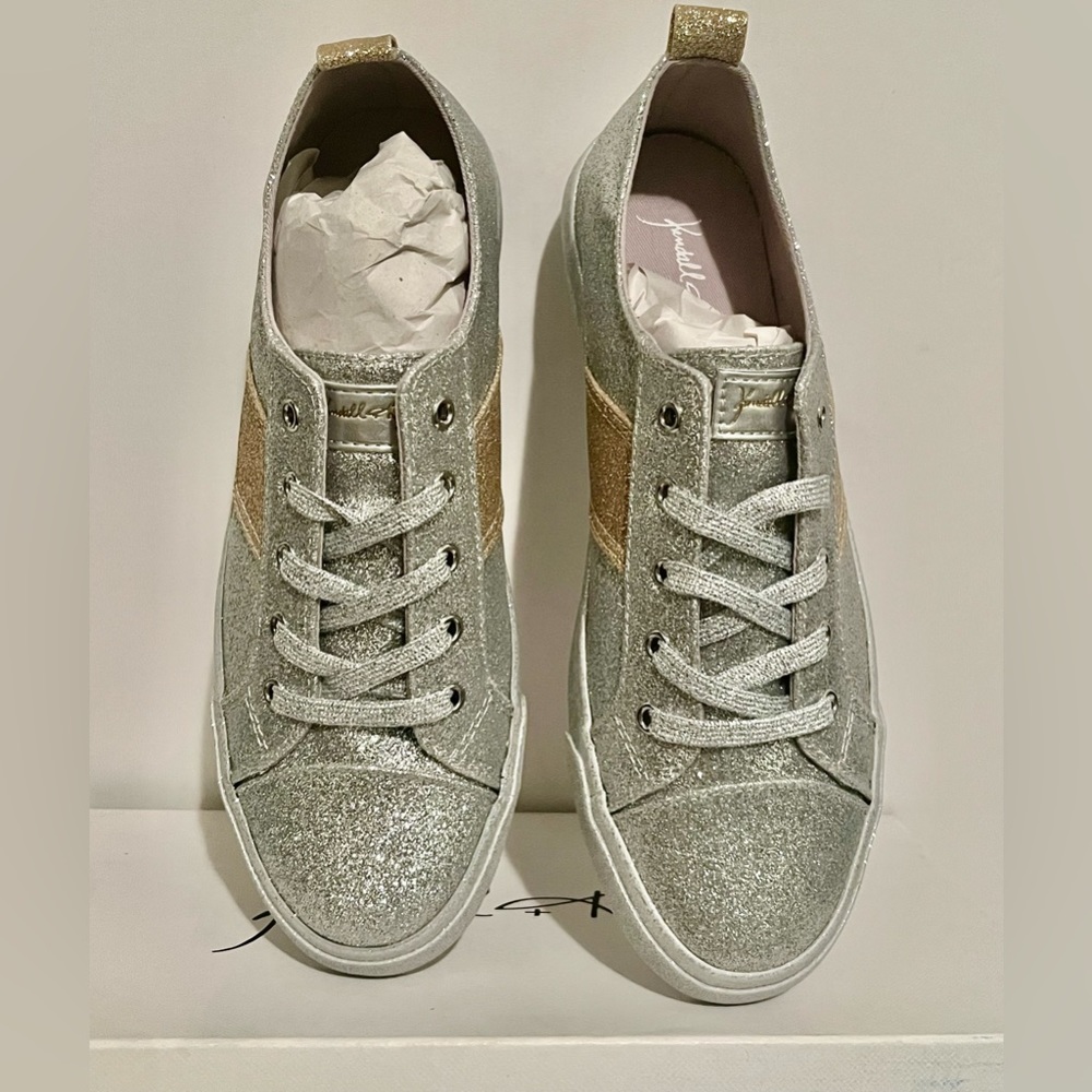KENDALL + KYLIE OLEA Glitter Silver & Gold Sneakers